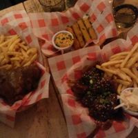 Our fried "chicken" at Mog's in Leeds