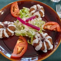 Falafel. They give you the choice of having it on a plate or in a more traditional pitta wrap. at Falafelmania - Restaurante Vegetariano y Vegano Oriental in Alicante