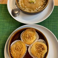 Natillas veganas y nidos vegetarianos  at Falafelmania - Restaurante Vegetariano y Vegano Oriental in Alicante