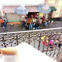 View from the balcony. at Restaurante Vegetariano - Centro Historical in Mexico City