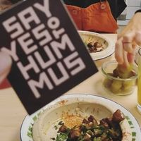 Hummus with mushrooms at Mashery - Hummus Kitchen in Cologne