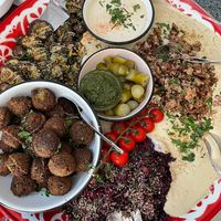 Vegan Party Plate (you have to order it online in advance) at Mashery - Hummus Kitchen in Cologne