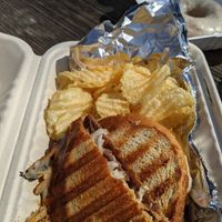 Reuben with chips at Misfit Doughnuts & Treats in Rochester