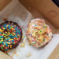Chocolate sprinkles & cookie dough at Misfit Doughnuts & Treats in Rochester
