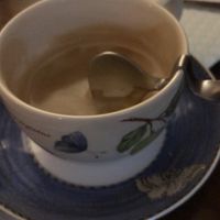 Delicious little espresso and we marveled at the fancy spoon!  at 143V in Cork