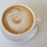oat milk latte at 143V in Cork