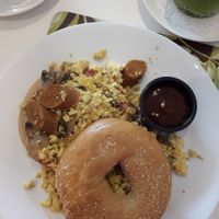 Vegan breakfast bagel at 143V in Cork