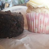 Vegan brownie and vegan cupcake at 143V in Cork