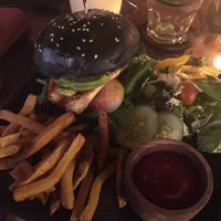 halloumi burger  at Kismet Restaurant & Lounge in Ubud