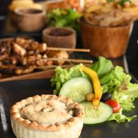 Vegan creamy mushroom pie at Kismet Restaurant & Lounge in Ubud