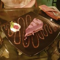 Vegan berry cheesecake at Kismet Restaurant & Lounge in Ubud