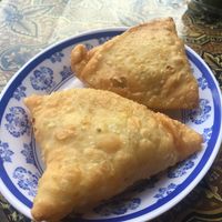 Vegetable samosas  at Jasmine in Don Det