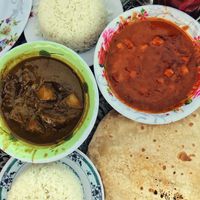 Saag aloo & chana masala at Jasmine in Don Det