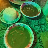 Chana masala and green peas masala. Not really tasty.. at Jasmine in Don Det