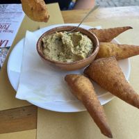 Fried bread we were given for free  at La Pizzicata in Tirano