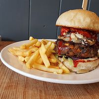 A large selection of Vegetarian and Vegan burgers. at Mackenzies in Malvern