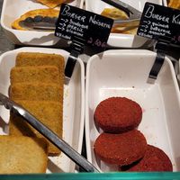 Vegan dinner items at Farm - Ixelles in Brussels