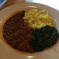 Maharagwe Ya Nazi (kidney beans, rice, spinach) at Palace International in Durham