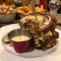 Vegan reuben - loads of This Isn’t Bacon! Great bread at Bread Meats Bread - Great Western in Glasgow