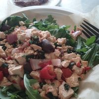 Vegan tofu scramble and oatmeal cookie at Cafe Romeo in New Haven