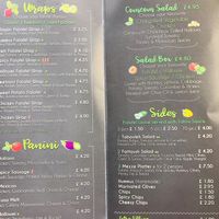 Menu as at 28/07/19 at Falafel Xpress in Chester