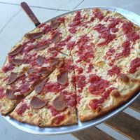 Vegan pepperoni sourced from vegan commissary (phila) at Slice in Sewell