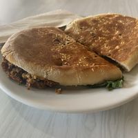 Toasted hemp seed Pattie pita   at DS Coffee House and Internet Cafe in Huonville