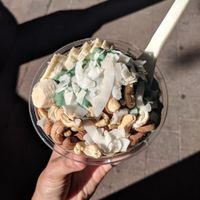 Green smoothie boel at Byron Juice Bar in Byron Bay