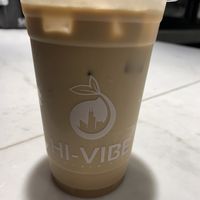 Iced vegan keto coffee at Hi-Vibe Superfood Juicery in Chicago