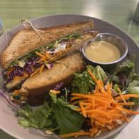 California stack with a side salad  at Juice Pharm in Duluth