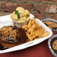 Young Vegans best vegan pie shop ever!! Try to visit this place at least once every fortnight as I always crave their mac and cheese, cheesy chips, and katsu pie at Young Vegans - Online only in East London
