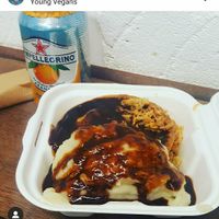 Steak and sale pie with gravy and crispy onions at Young Vegans - Online only in East London