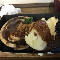 Seitan and ale pie with mash at Young Vegans - Online only in East London