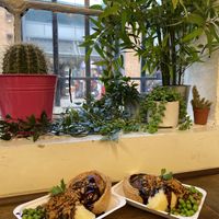 Katsu Chicken and Steak & Ale with mash and peas at Young Vegans - Online only in East London