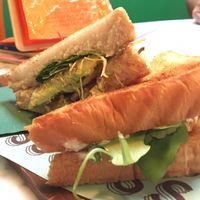 Heura Sandwich at Strata Bakery in Barcelona