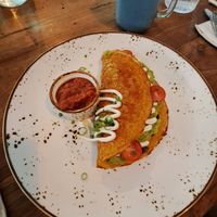 Eggless omelet at Seva Table in Dubai