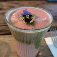 Matcha and strawberry at Seva Table in Dubai