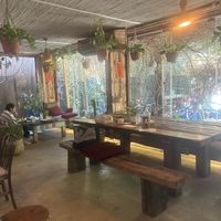 Indoor and outdoor seating, with fans   at Seva Table in Dubai