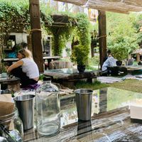 Outdoor seating at Seva Table in Dubai