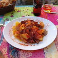 Potatoes and shitake  #Veganuary at Telos Comida Casera Natural Vegetariana y Vegana in San Lorenzo De El Escorial