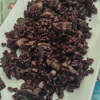 Arroz selvático negro con champiñones at Telos Comida Casera Natural Vegetariana y Vegana in San Lorenzo De El Escorial