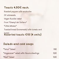 Menu  at Telos Comida Casera Natural Vegetariana y Vegana in San Lorenzo De El Escorial