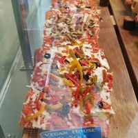 Vegan pizza slices at Taste of Napoli in Bristol