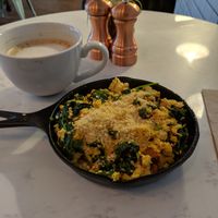 Tofu scramble and latte at Properly Fueled in Bordentown