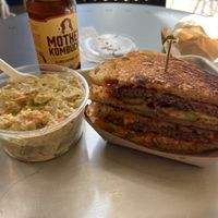 Frisco Melt & Tater Salad #Veganuary at Farmacy Vegan Kitchen & Bakery in Tampa