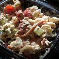 Jerk pasta salad at Farmacy Vegan Kitchen & Bakery in Tampa