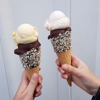 Chocolate, Mango, Melone at Gelateria San Remo in Zandvoort