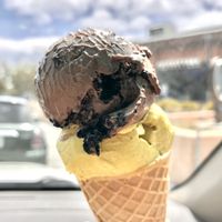 Turmeric Spice and Chocolate Cookie Crumble  at Mr. Dewie's Cashew Creamery in Emeryville