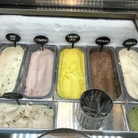 1/2 of the 12 flavors at Mr. Dewie's Cashew Creamery in Emeryville