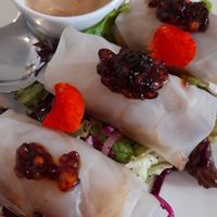 Spring rolls with tapioca caviar at Rotas da Ilha Verde in Sao Miguel